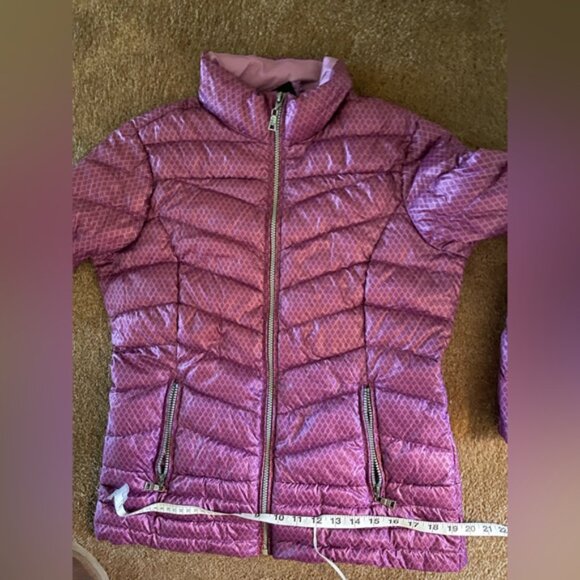 Nuage Packable Down Jacket Puffer Parka Light Zip Front Pockets Graphic Print S - Picture 15 of 16